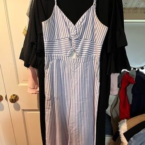 Main Strip Striped Romper, Size L